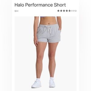 Vuori Halo Performance shorts pale Heather gray size medium